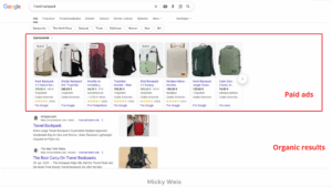 Paid ad organic result Paid ad organic result