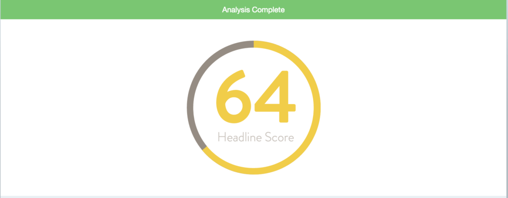 Eksempel på Headline Analyzer