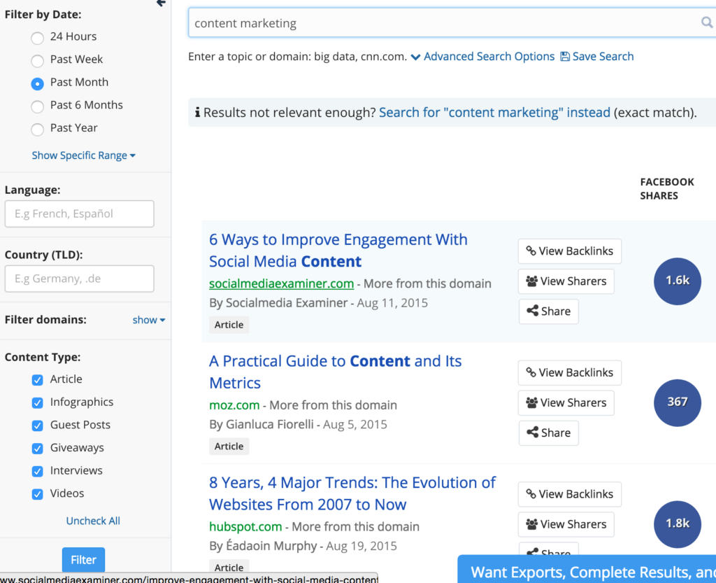 Buzzsumo & Content Marketing