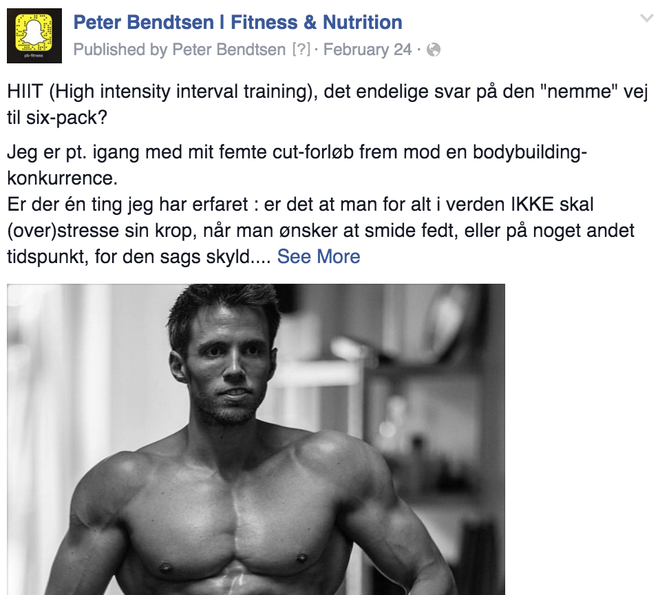 Peter Bendtsen Facebook Opslag