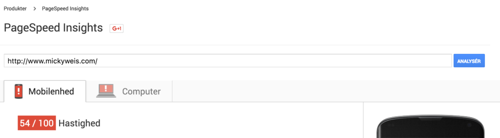 Google SEO Page Speed Insights