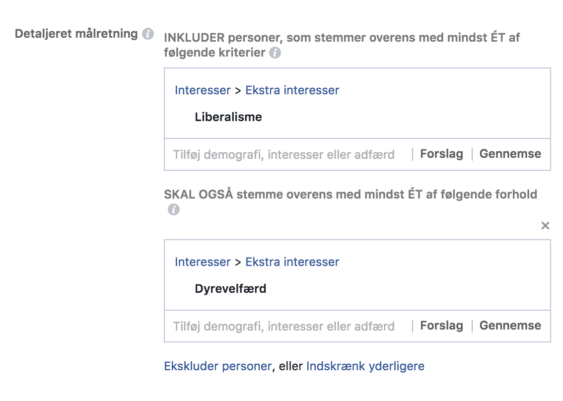 Facebook Annoncering Målgrupper