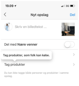 Tag produkter på Instagram