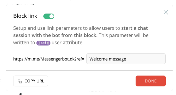 Ref Links Messenger Bot